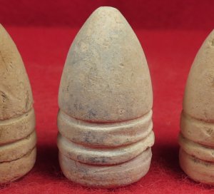 Five High-Grade Spencer Carbine Bullets with Non-Corroded Bases